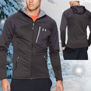 Under Armour ColdGear Reactor Fleece Zip Hooded Jacket size Small